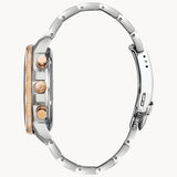 Fossil Perfect Boyfriend Mother of Pearl Dial Two Tone Steel Strap Watch for Women - ES4135 Buy Now By Fossil