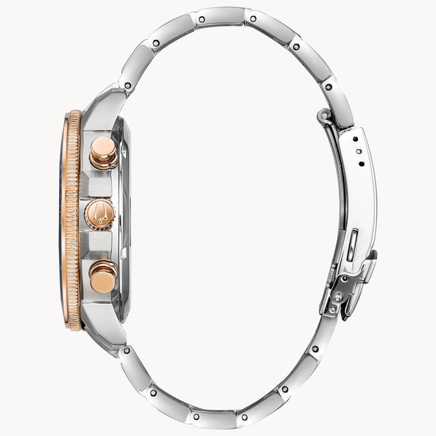 Fossil Perfect Boyfriend Mother of Pearl Dial Two Tone Steel Strap Watch for Women - ES4135 Buy Now By Fossil