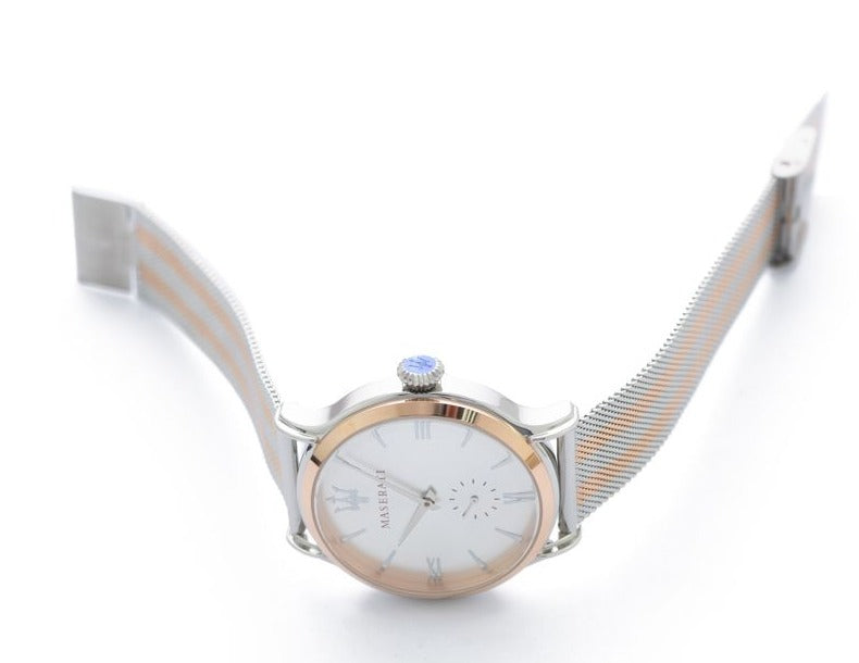 Maserati Epoca Silver Dial Two Tone Mesh Bracelet Watch For Men - R8853118005 Buy Now By Maserati