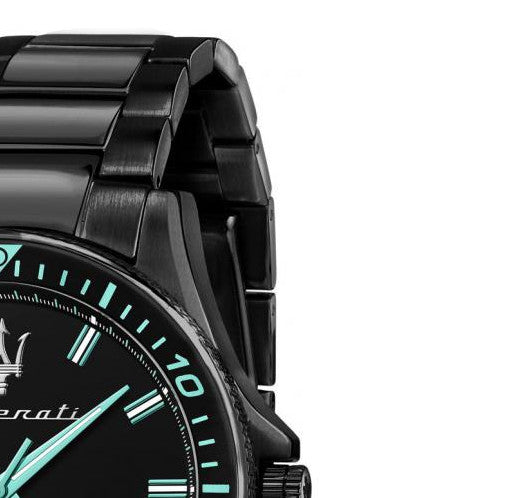 Maserati SFIDA Aqua Edition Analog Black Dial Black Steel Strap Watch For Men - R8853144001 Buy Now By Maserati