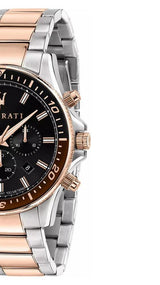 Maserati SFIDA Chronograph Black Dial Two Tone Steel Strap Watch For Men - R8873640009 Buy Now By Maserati