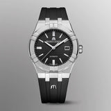 Maurice Lacroix Aikon Automatic Black Dial Black Rubber Strap Watch For Men - AI6008-SS000-330-2 Buy Now By Maurice Lacroix