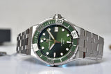 Maurice Lacroix Aikon Venturer Green Dial Silver Steel Strap Watch for Men - AI6057-SSL52-630-1 Buy Now By Maurice Lacroix