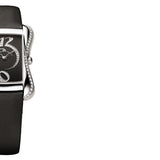 Shop Maurice Lacroix Fiaba Black Dial with Diamonds Black Leather Strap Watch for Women - DV5012-SD531-350 in USA