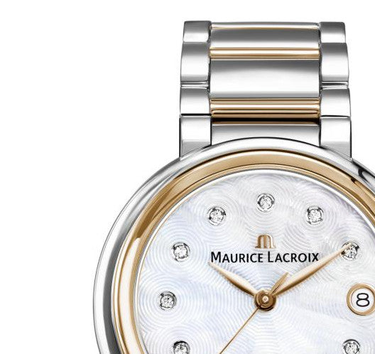 Shop Maurice Lacroix Fiaba Mother of Pearl Dial Two Tone Steel Strap Watch for Women - FA1007-PVP13-170-1 in USA