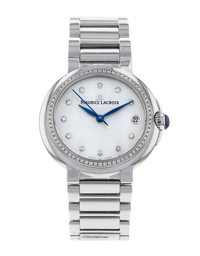 Maurice Lacroix Fiaba Diamonds Mother of Pearl Dial Silver Steel Strap Watch for Women - FA1004-SD502-170-1 Buy Now By Maurice Lacroix