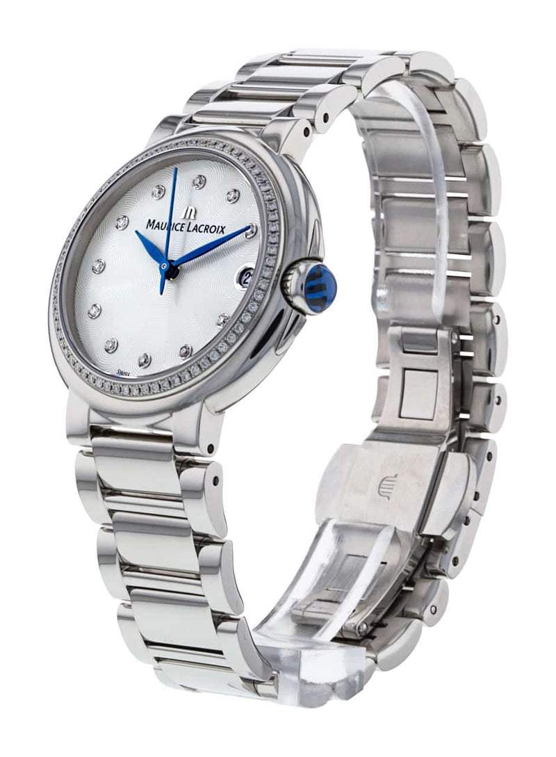 Maurice Lacroix Fiaba Diamonds Mother of Pearl Dial Silver Steel Strap Watch for Women - FA1004-SD502-170-1 Buy Now By Maurice Lacroix