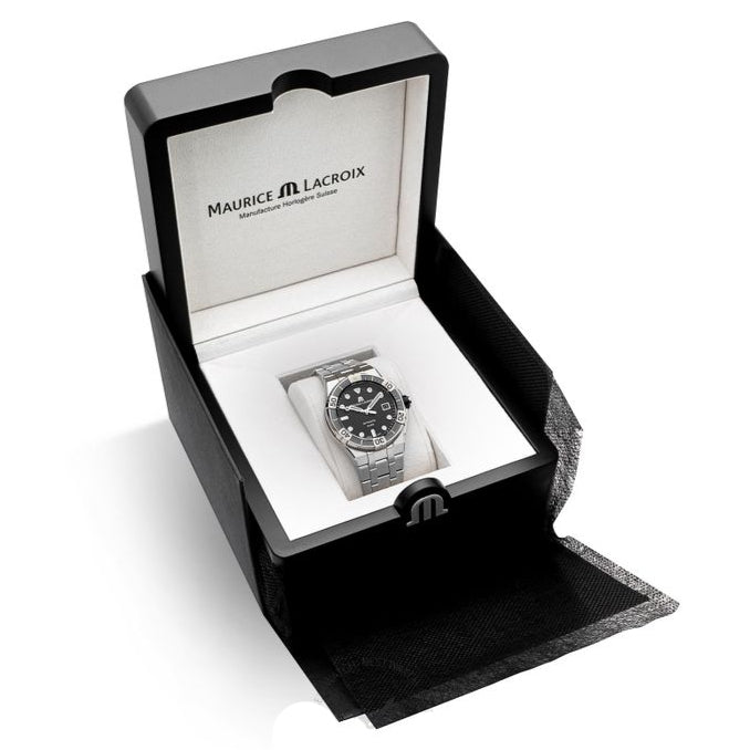 Maurice Lacroix Aikon Venturer Automatic Black Dial Silver Steel Strap Watch For Men - AI6057-SSL22-330-1 Buy Now By Maurice Lacroix