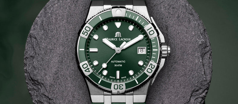 Maurice Lacroix Aikon Venturer Green Dial Green Rubber Strap Watch for Men - AI6057-SSL50-630-5 Buy Now By Maurice Lacroix