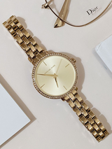 Michael Kors Charley Three-Hand Quartz Gold Dial Gold Steel Strap Watch for Women - MK4399 Buy Now By Michael Kors