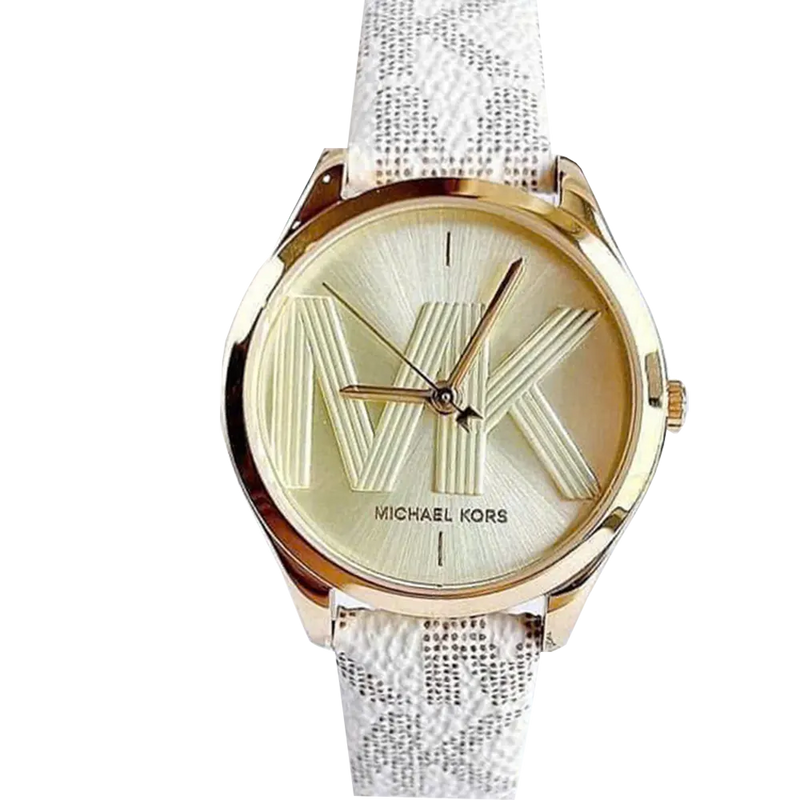 Michael Kors Jaycie Quartz Gold Dial White Leather Strap Watch for Women - MK2861 Buy Now By Michael Kors