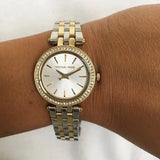 Michael Kors Darci White Dial Two Tone Steel Strap Watch for Women - MK3323 Buy Now By Michael Kors