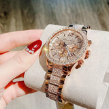 Michael Kors Layton Chronograph Rose Gold Dial Rose Gold Steel Strap Watch For Women - MK7285 Buy Now By Michael Kors