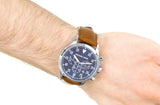 Michael Kors Gage Chronograph Blue Dial Brown Leather Strap Watch For Men - MK8362 Buy Now By Michael Kors