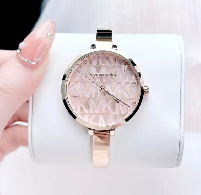 Michael Kors Naia Quartz Rose Gold Dial Rose Gold Steel Strap Watch for Women - MK4679 Buy Now By Michael Kors