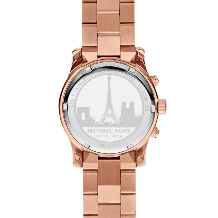 Michael Kors Paris Limited Edition Rose Gold Dial Steel Strap Watch for Women - MK5716 Buy Now By Michael Kors