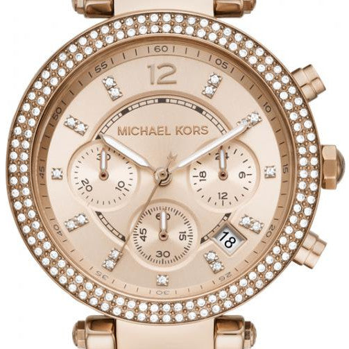 Michael Kors Parker Chronograph Rose Gold Dial Two Tone Steel Strap Watch For Women - MK6832 Buy Now By Michael Kors