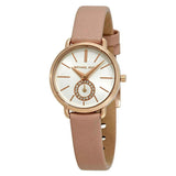 Michael Kors Petite Portia Silver Dial Pink Rubber Strap Watch For Women - MK2735 Buy Now By Michael Kors