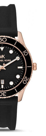 Michael Kors Runway Quartz Black Dial Black Silicone Strap Watch For Women - MK6852 Buy Now By Michael Kors