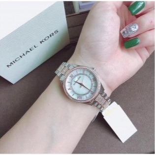 Michael Kors Lauryn Quartz Mother of Pearl White Dial Two Tone Steel Strap Watch For Women - MK4366 Buy Now By Michael Kors