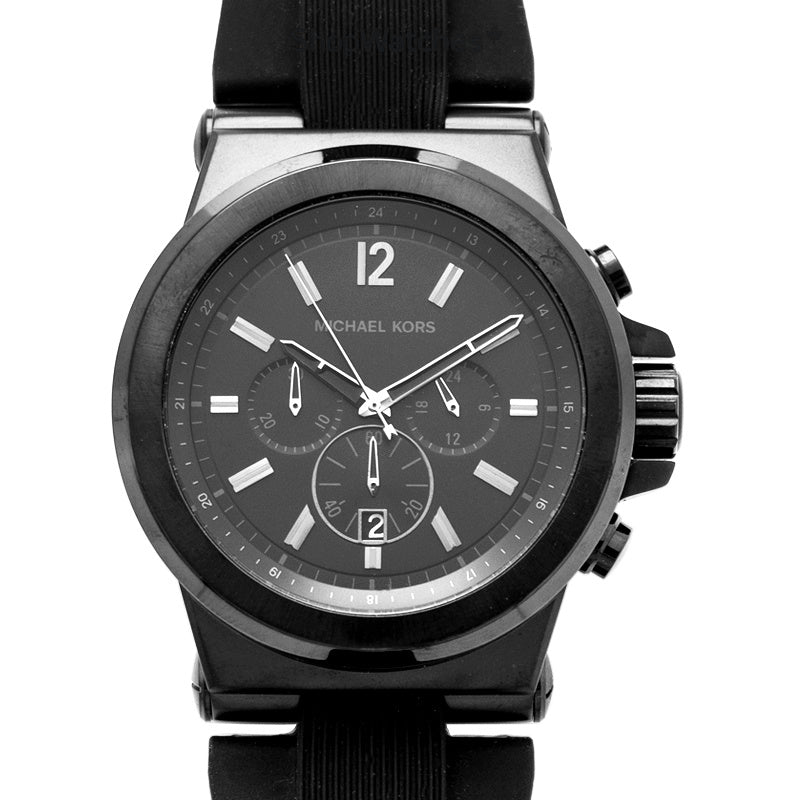 Shop Michael Kors Dylan Black Dial Black Rubber Strap Watch for Men - MK8152 in USA