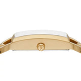 Shop Michael Kors Empire Three Hand Gold Dial Gold Steel Strap Watch For Women - MK7406 in USA