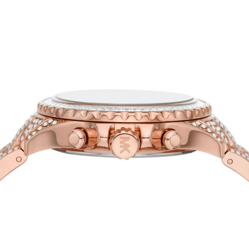 Michael Kors Everest Chronograph Crystals Rose Gold Dial Rose Gold Steel Strap Watch For Women - MK7235 Buy Now By Michael Kors
