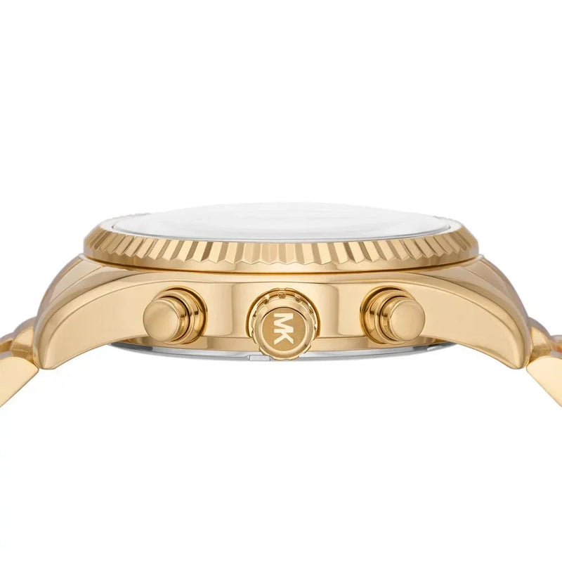 Michael Kors Lexington Chronograph Blue Dial Gold Steel Strap Watch For Women - MK7216 Buy Now By Michael Kors