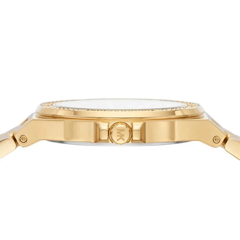Michael Kors Lennox Three-Hand Silver Dial Gold Steel Strap Watch For Women - MK7278 Buy Now By Michael Kors