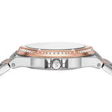 Michael Kors Lennox Three Hand Quartz Silver Dial Two Tone Steel Strap Watch For Women - MK6989