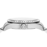 Michael Kors Lexington Lux Three Hand Mother of Pearl Silver Dial Silver Steel Strap Watch for Women - MK7445 Buy Now By Michael Kors