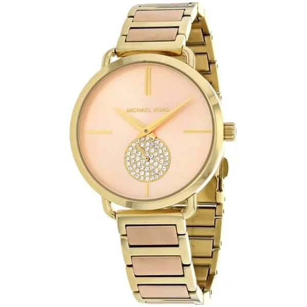 Michael Kors Portia Rose Gold Dial Two Tone Steel Strap Watch for Women - MK3706 Buy Now By Michael Kors