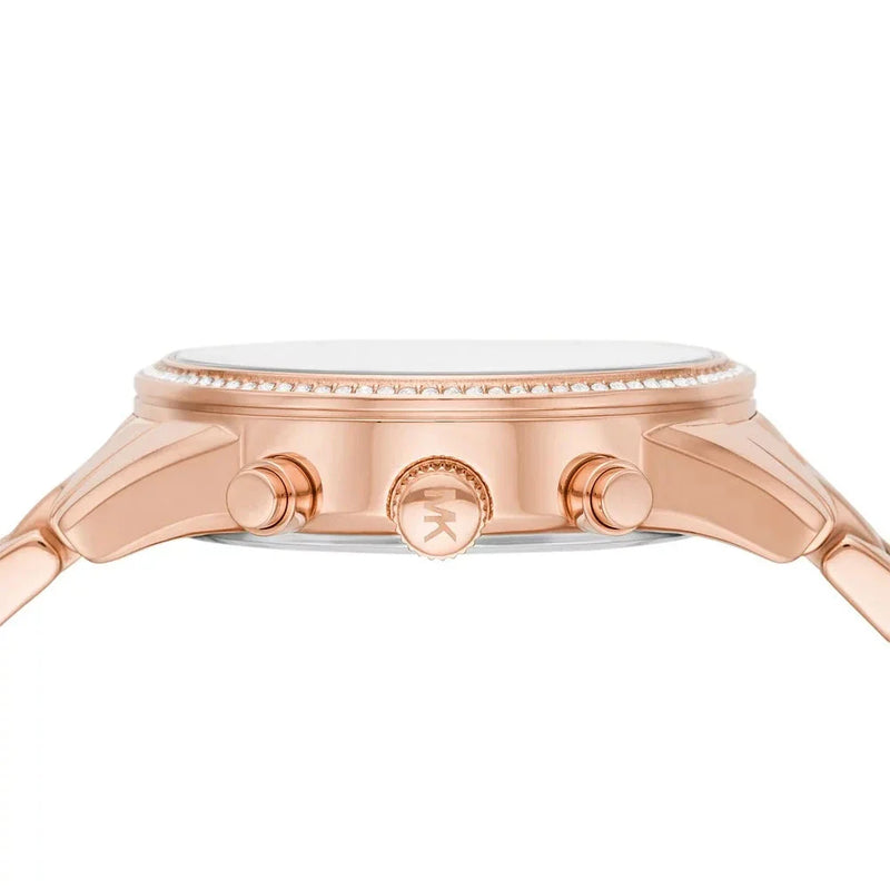 Michael Kors Ritz Chronograph Rose Gold Dial Rose Gold Steel Strap Watch For Women - MK7302 Buy Now By Michael Kors