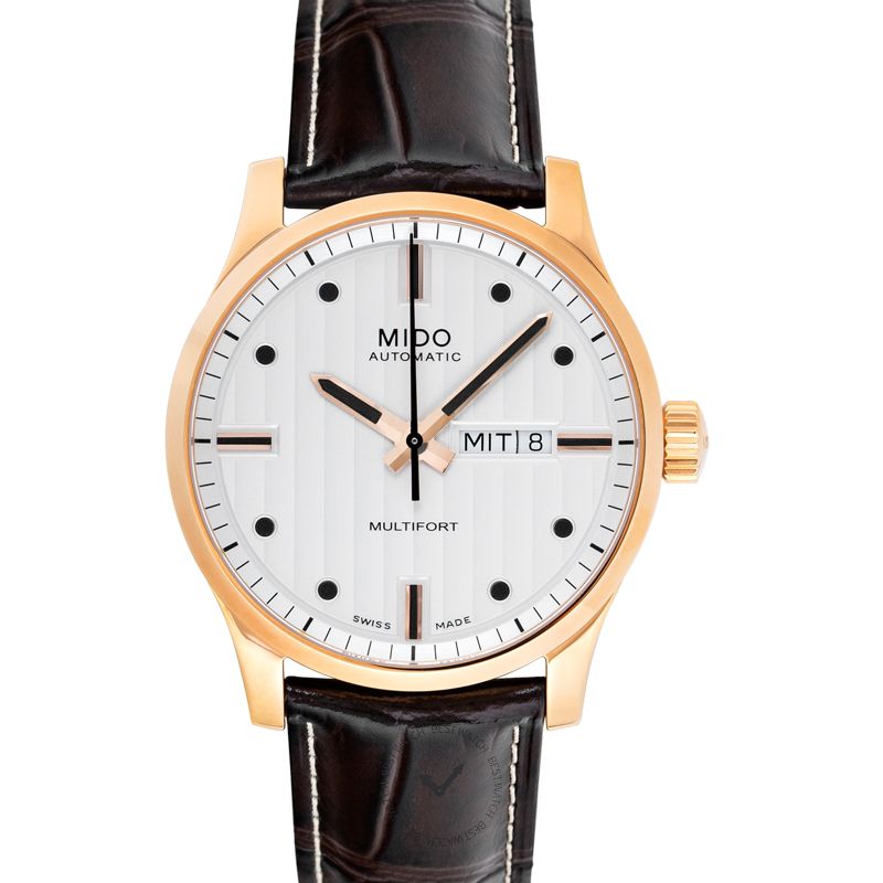 Mido Multifort Automatic Silver Dial Brown Leather Strap Watch For Men - M005.430.36.031.80 Buy Now By Mido