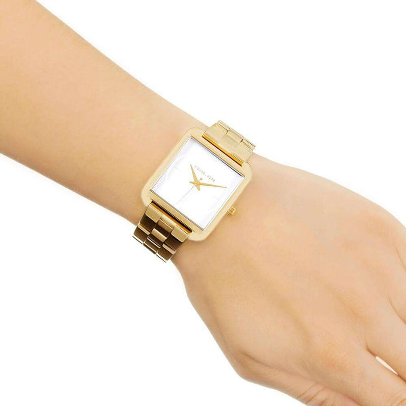 Michael Kors Lake Quartz White Dial Gold Steel Strap Watch For Women - MK3644 Buy Now By Michael Kors