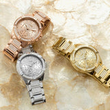 Guess Frontier Diamonds Rose Gold Dial Rose Gold Steel Strap Watch For Women - W1156L3 Buy Now By Guess