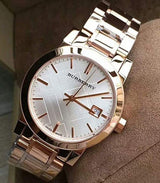 Burberry The City White Dial Rose Gold Steel Strap Watch for Women - BU9004 Buy Now By Burberry