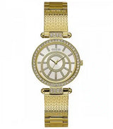 Guess Muse Crystals White Dial Rose Gold Steel Strap Watch For Women - W1008L2 Buy Now By Guess