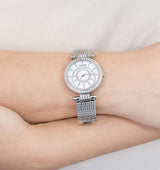 Guess Muse Quartz White Dial Silver Steel Strap Watch For Women - W1008l1 Buy Now By Guess