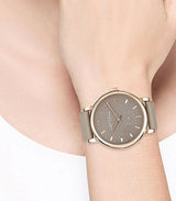 Marc Jacobs Baker Grey Dial Grey Leather Strap Watch for Women - MBM1266 Buy Now By Marc Jacobs