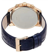 Shop Guess Pinnacle Chronograph White Dial Blue Leather Strap Watch For Men - W0673G6 in USA