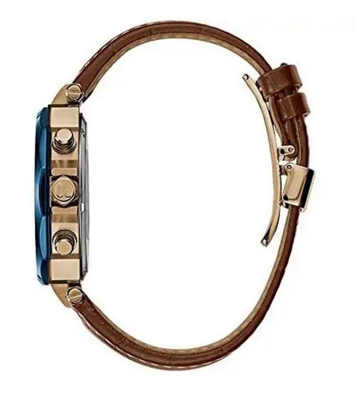 Guess Pinnacle Chronograph Quartz Blue Dial Brown Leather Strap Watch For Women - W0673G3 Buy Now By Guess