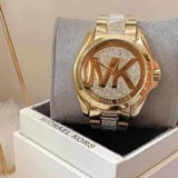 Michael Kors Bradshaw Gold Dial Gold Steel Strap Watch for Women - MK6487