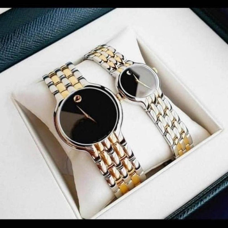 Shop Movado Veturi Quartz Black Dial Two Tone Steel Strap Watch for Men - 0606932 in USA