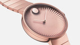 Shop Movado Edge Rose Gold Dial Rose Gold Steel Strap Watch for Women - 3680013 in USA