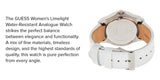 Guess Limelight Quartz Silver Dial White Leather Strap Watch For Women - W0775l8 Buy Now By Guess