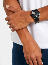 Tommy Hilfiger Monogram Pop Quartz Black Dial Black Leather Strap Watch For Men - 1791773 Buy Now By Tommy Hilfiger