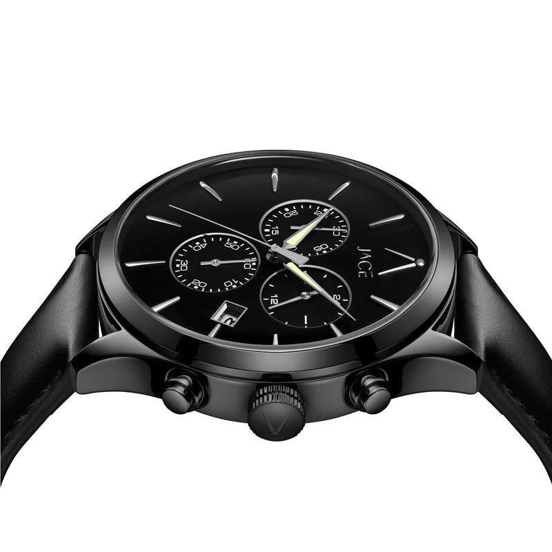 Hugo Boss Grand Prix Black Dial Black Leather Strap Watch for Men - 1513474 Buy Now By Hugo Boss
