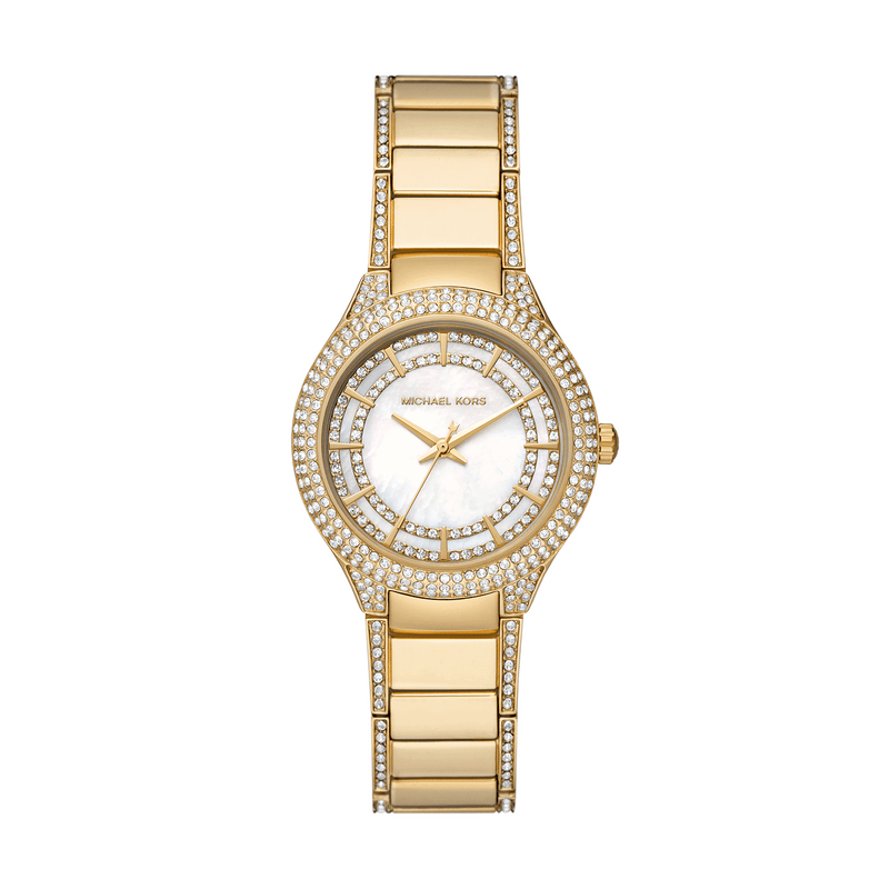 Michael Kors Sylvia Mother Of Pearl Dial Gold Steel Strap Watch For Women - MK4655 Buy Now By Michael Kors
