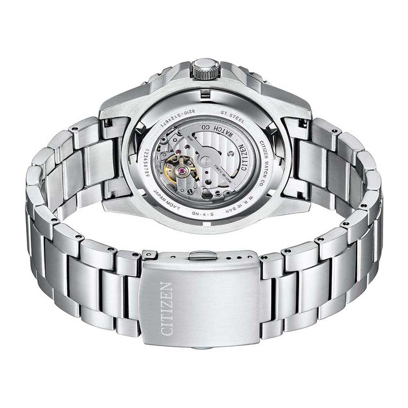 Citizen Promaster Mechanical Green Dial Silver Steel Strap Watch For Men - NJ0129-87X Buy Now By Citizen